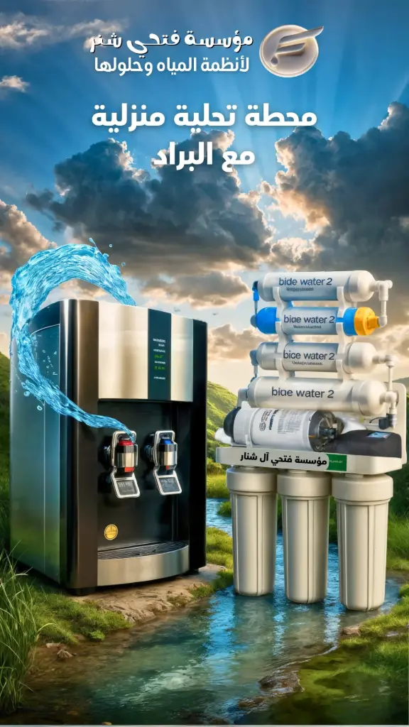 جهاز تحليه مع براد اسود ثنائي